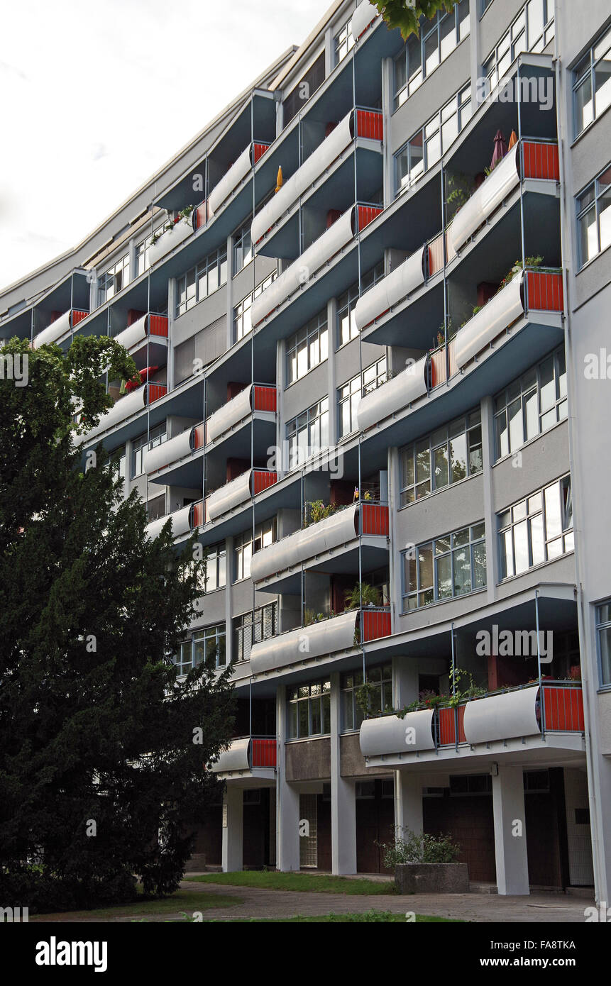 Blocco di appartamenti di Walter Gropius Hansaviertel Berlin Foto Stock