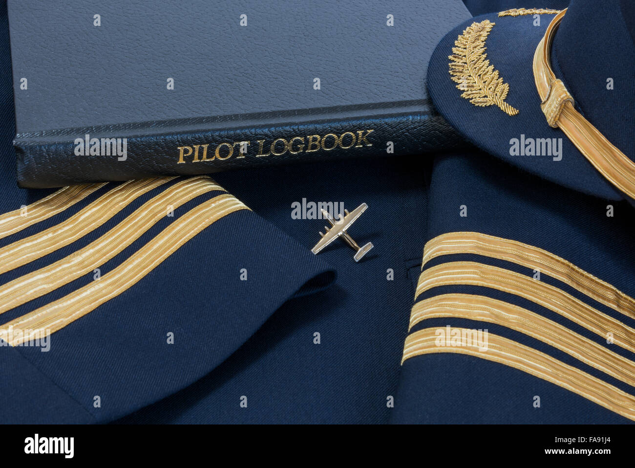 Giornale di bordo pilota - Trasporto aereo logbook pilota - Registro Professionale Foto Stock