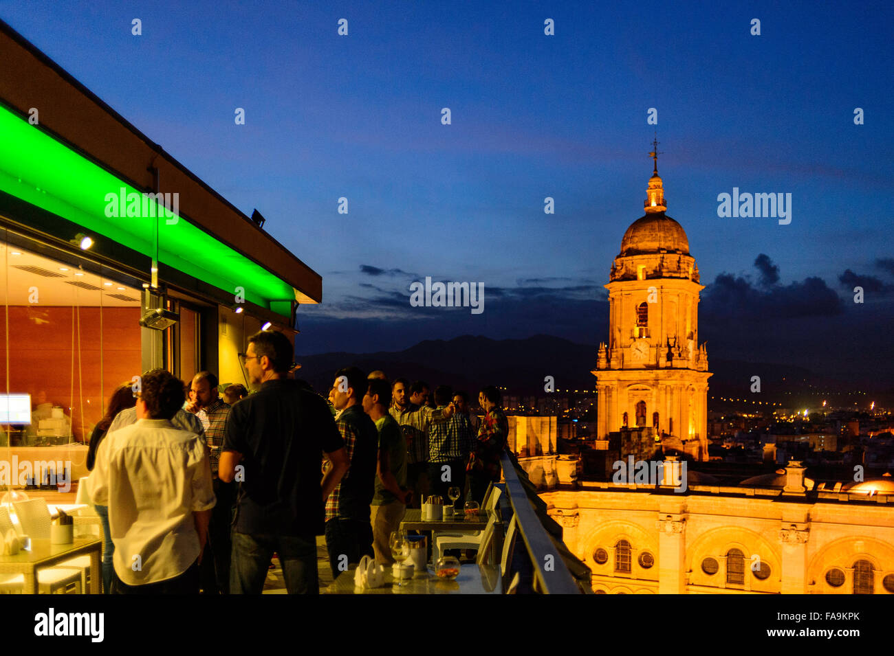 Ac Hotel terrazza in Malaga Foto Stock