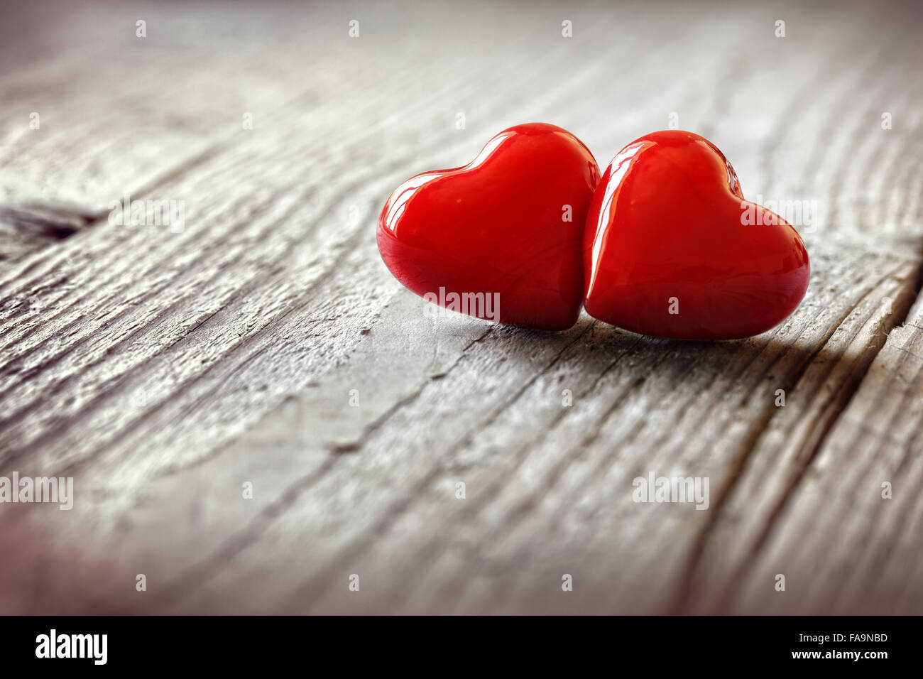 Due cuori in amore Foto Stock