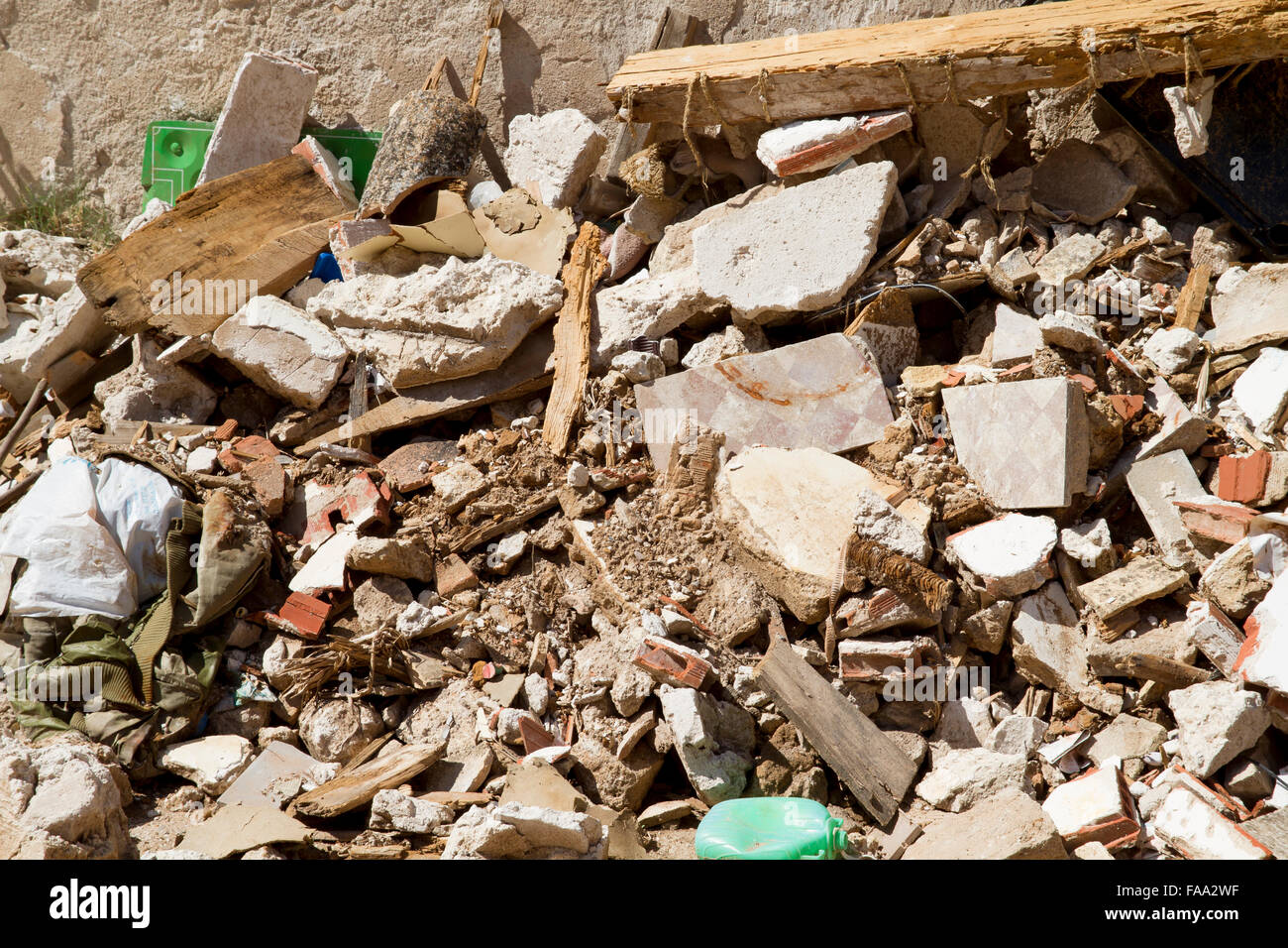 Casa di demolizione, rovine, Brihuega, Spagna Foto Stock