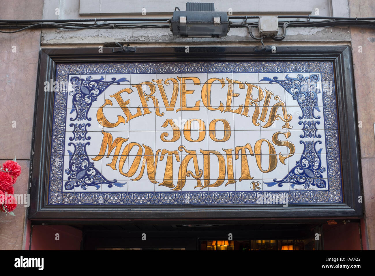 Ceveceria Montaditos Bar Madrid Foto Stock