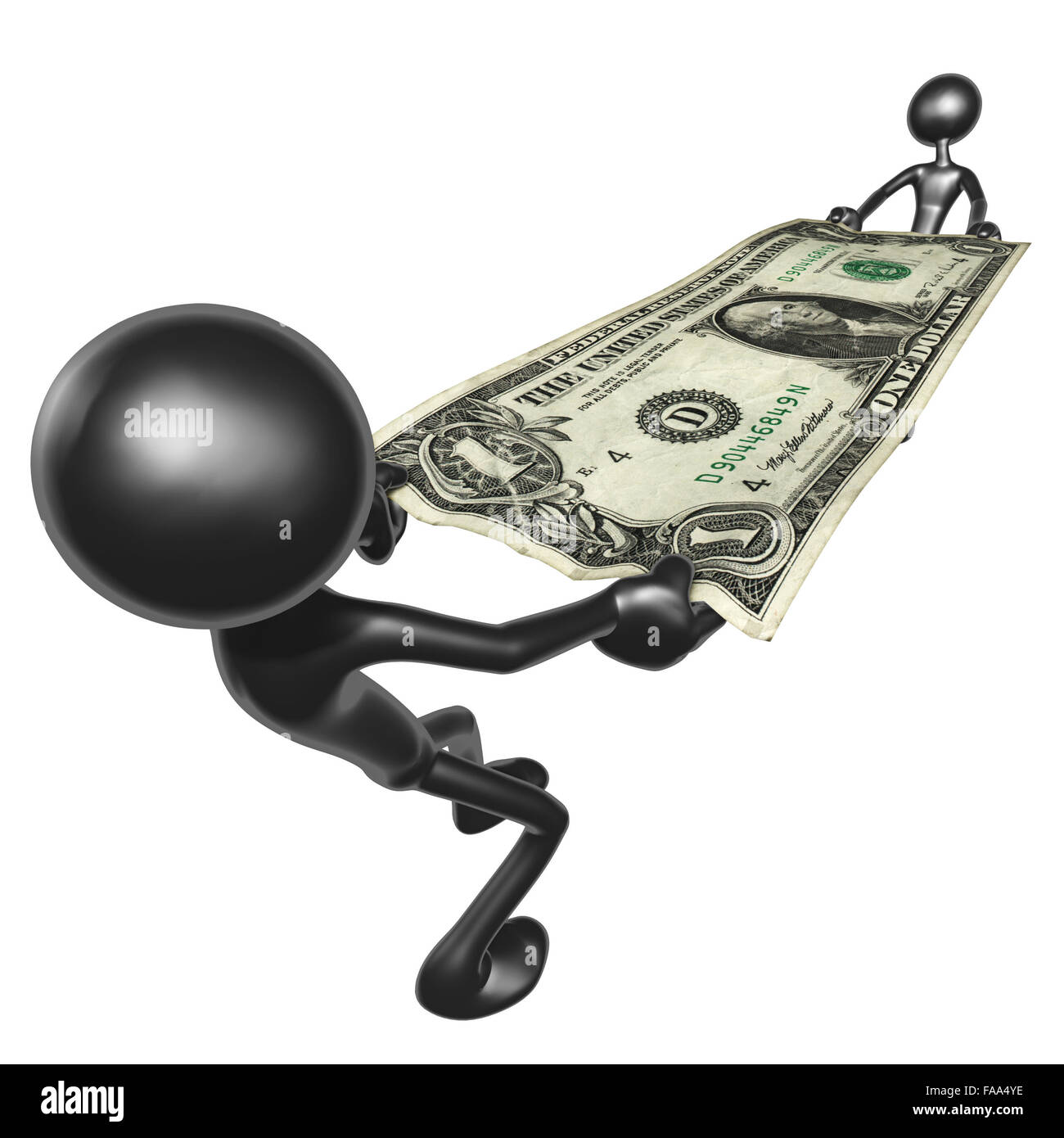 Il denaro in valuta in contanti Foto Stock