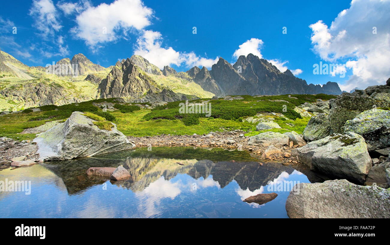 Vareskove lago e monti Tatra, Slovacchia Foto Stock