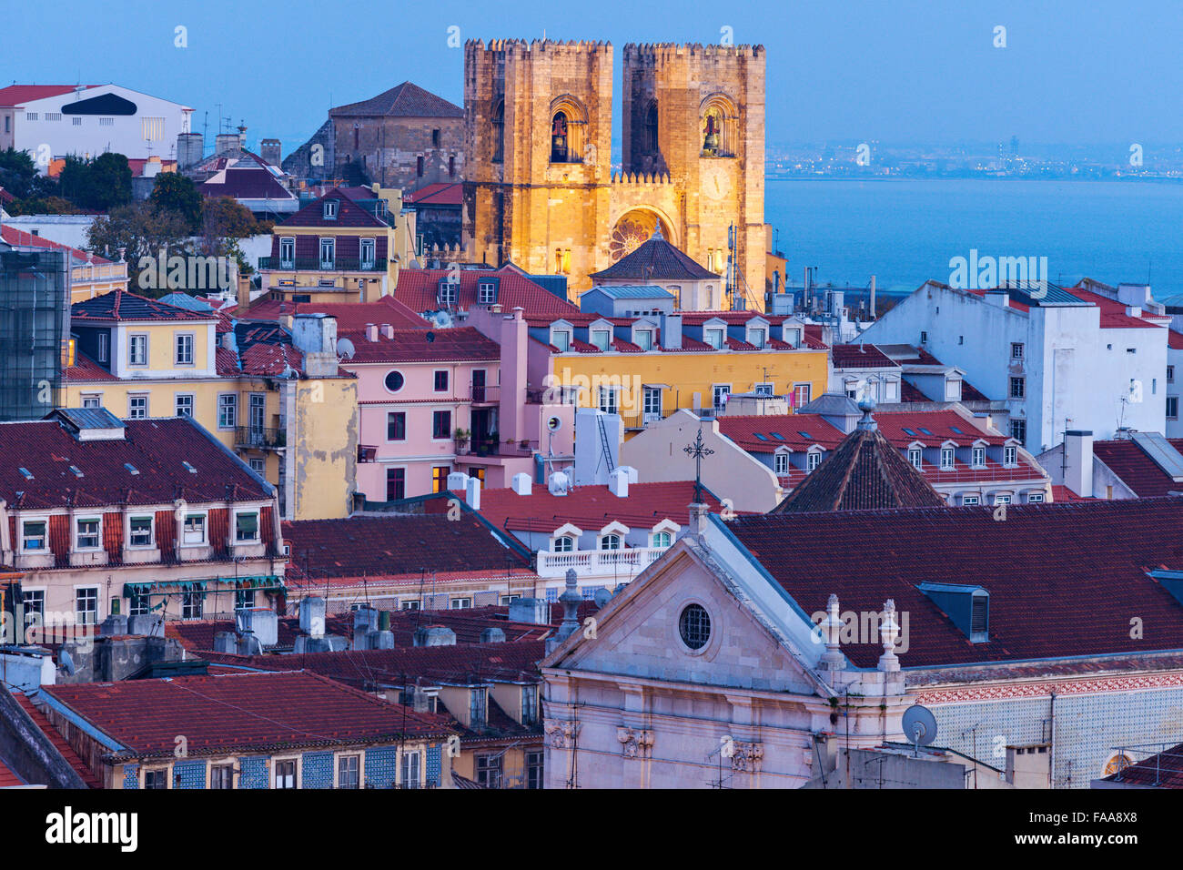 Cattedrale di Santa Maria a Lisbona. Lisbona, Portogallo. Foto Stock