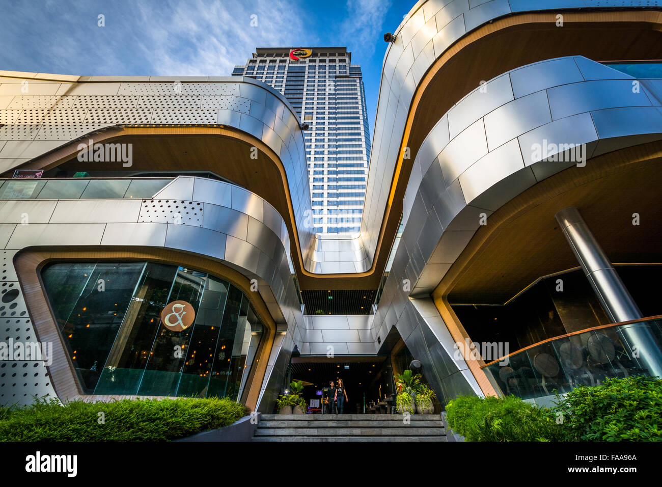 Edifici moderni a Siam, a Bangkok, in Thailandia. Foto Stock