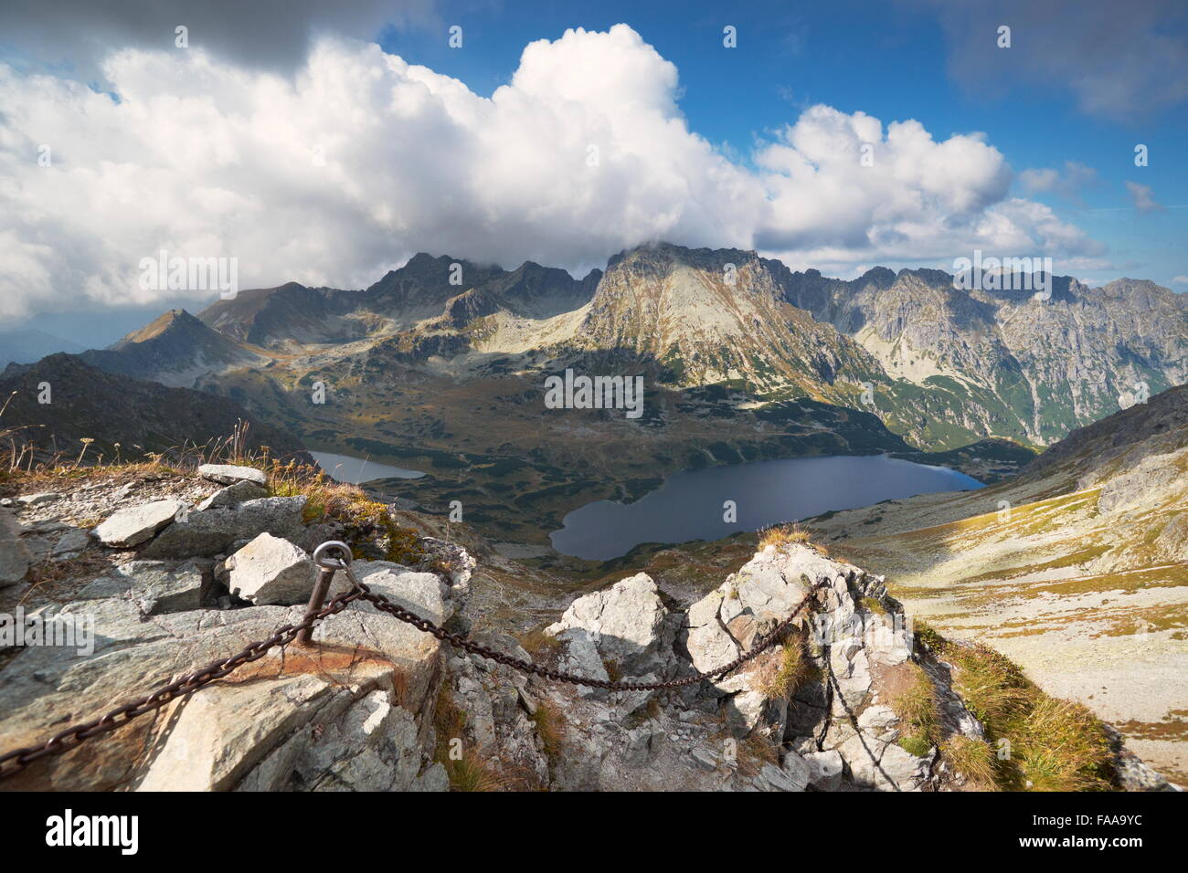 Monti Tatra, cinque laghi Valley, Polonia Foto Stock