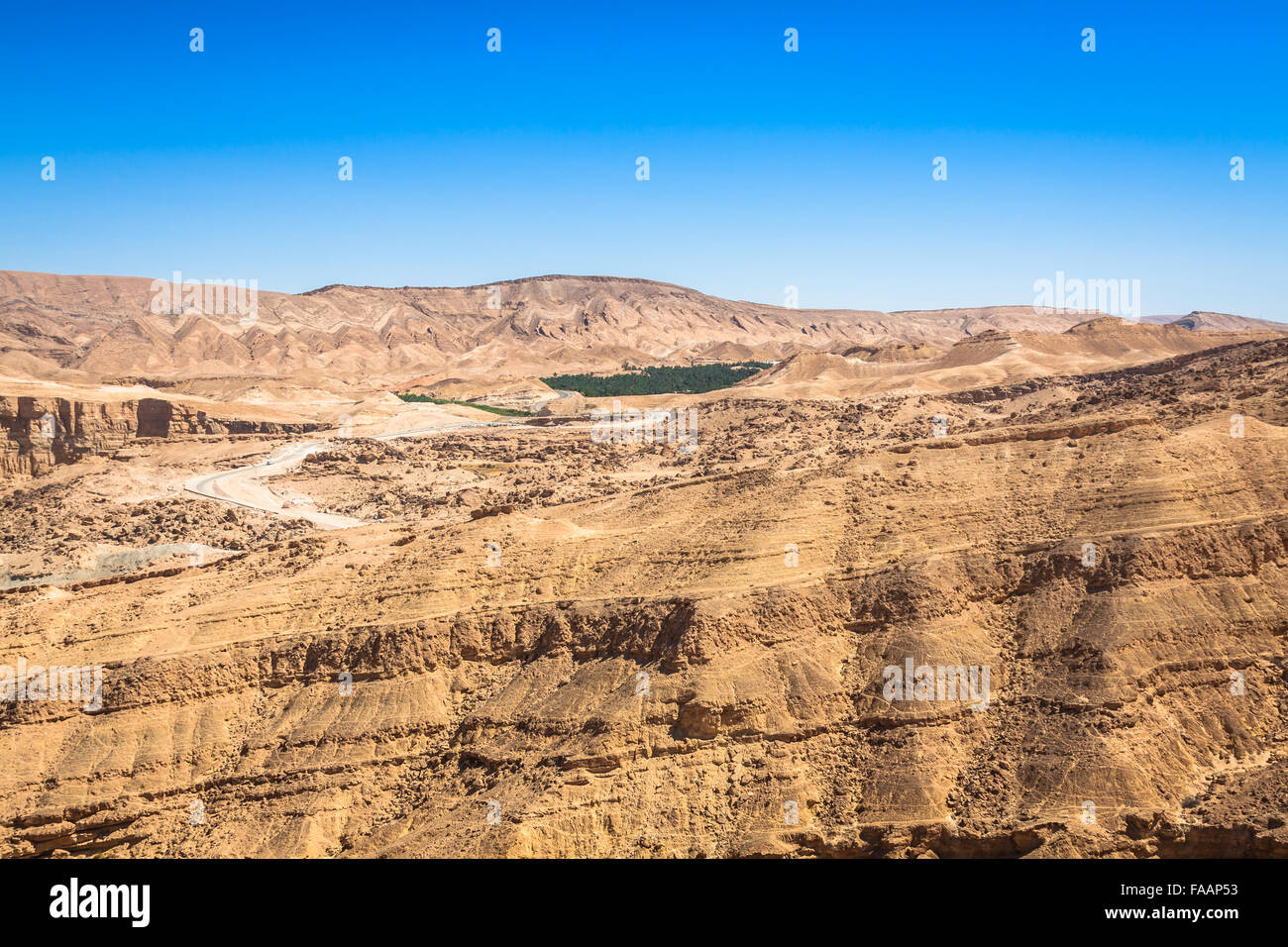 Famosa oasi di montagna Chebika in Tunisia, Nord Africa Foto Stock