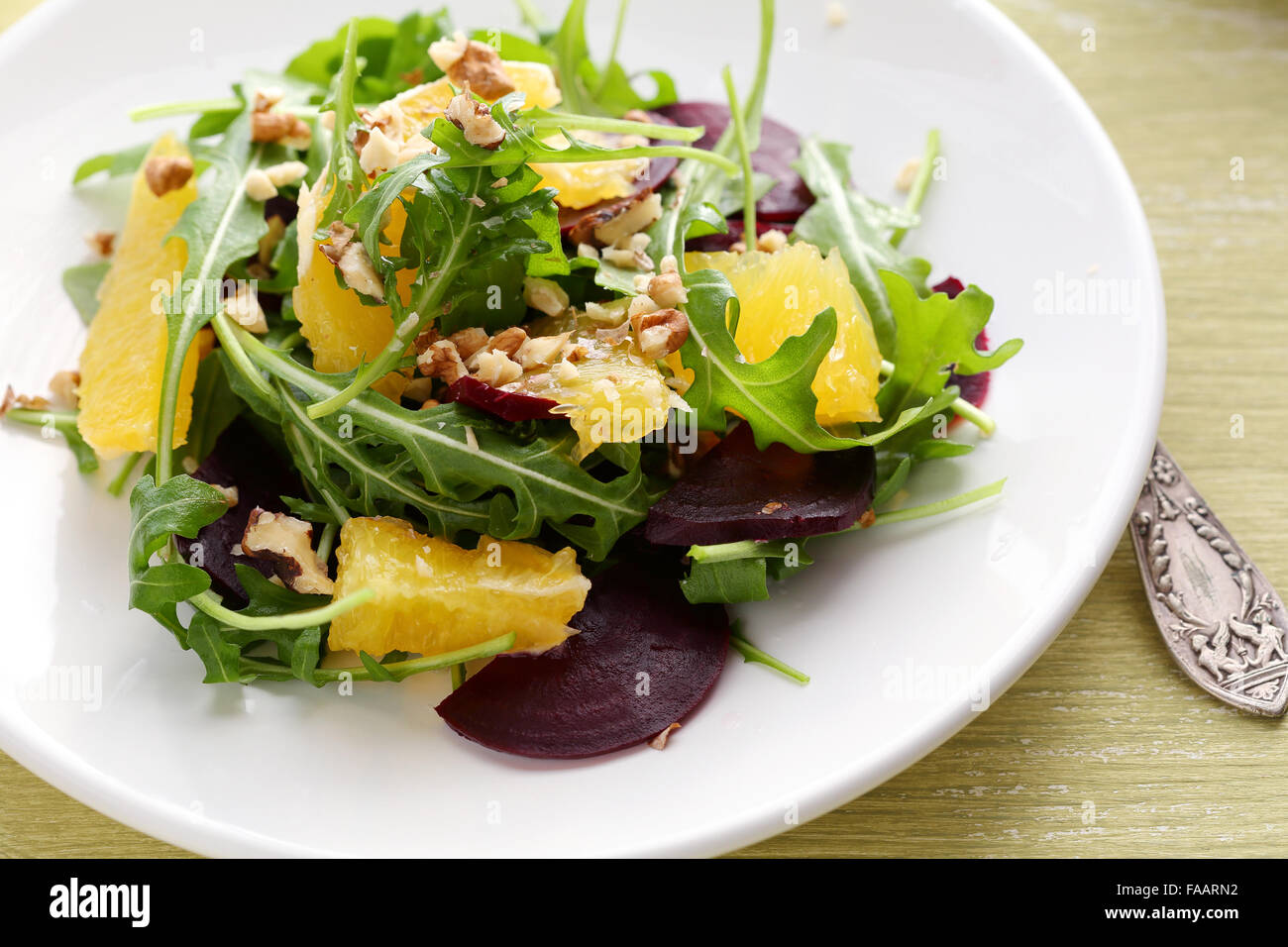 Insalata invernale con Orange, cibo closeup Foto Stock