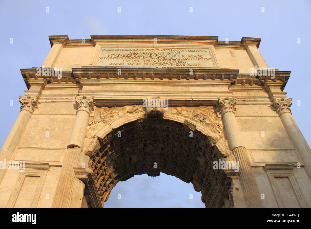 Arco di Tito a Roma, Italia Foto Stock