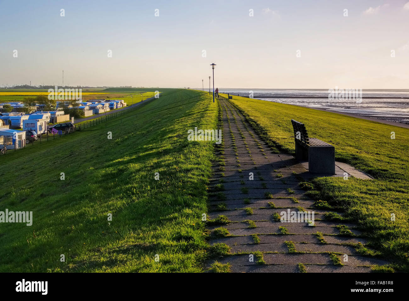 Neuharlingersiel Deich - Neuharlingersiel dyke 01 Foto Stock
