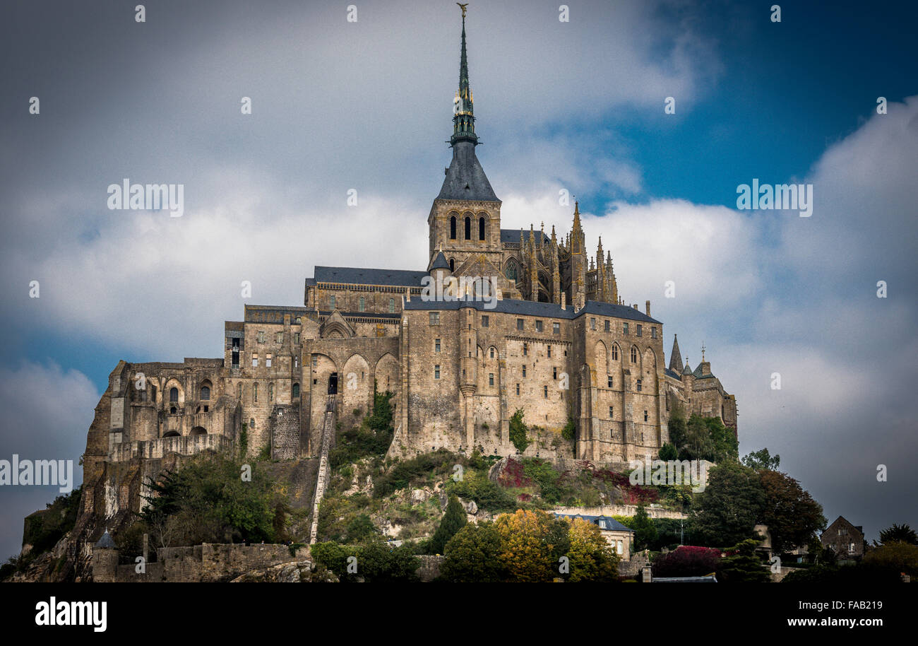 Le Mont Saint Michele, Brittany, Francia Foto Stock