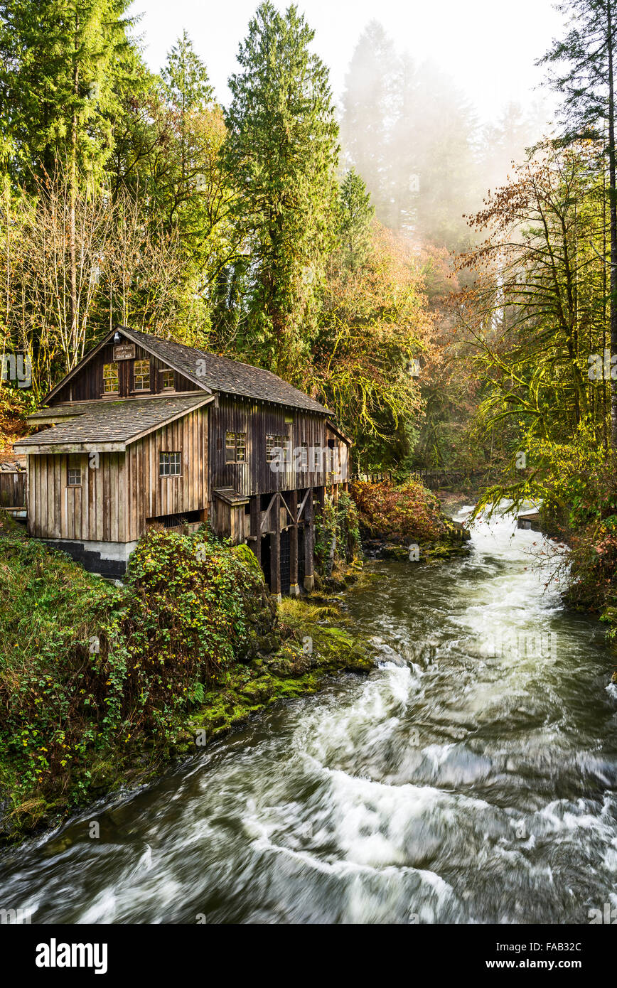 Il Cedar Creek Grist Mill nello Stato di Washington. Foto Stock