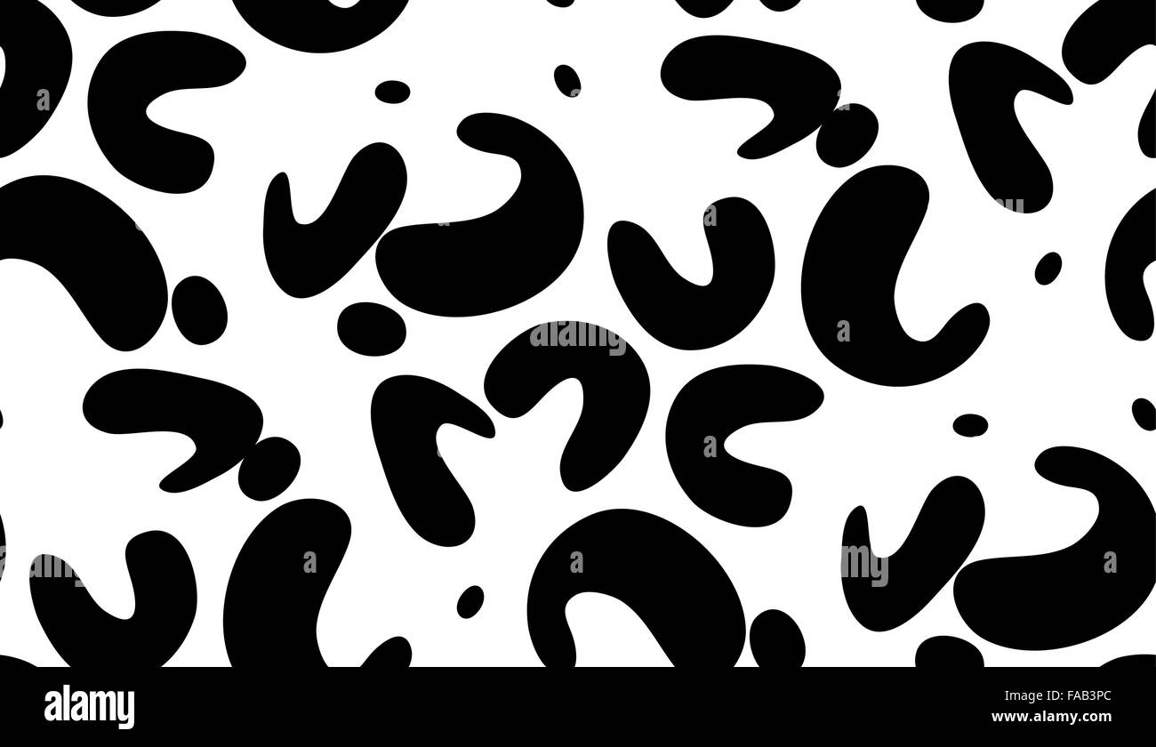 Modello senza giunture di nero fortune cookie forme Illustrazione Vettoriale