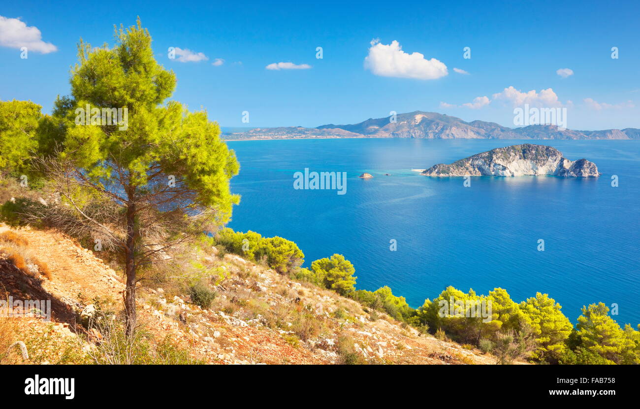 Grecia - isola di Zante, Mar Ionio, Marathonisi Island, dove la caretta tartaruga marina depone le uova Foto Stock
