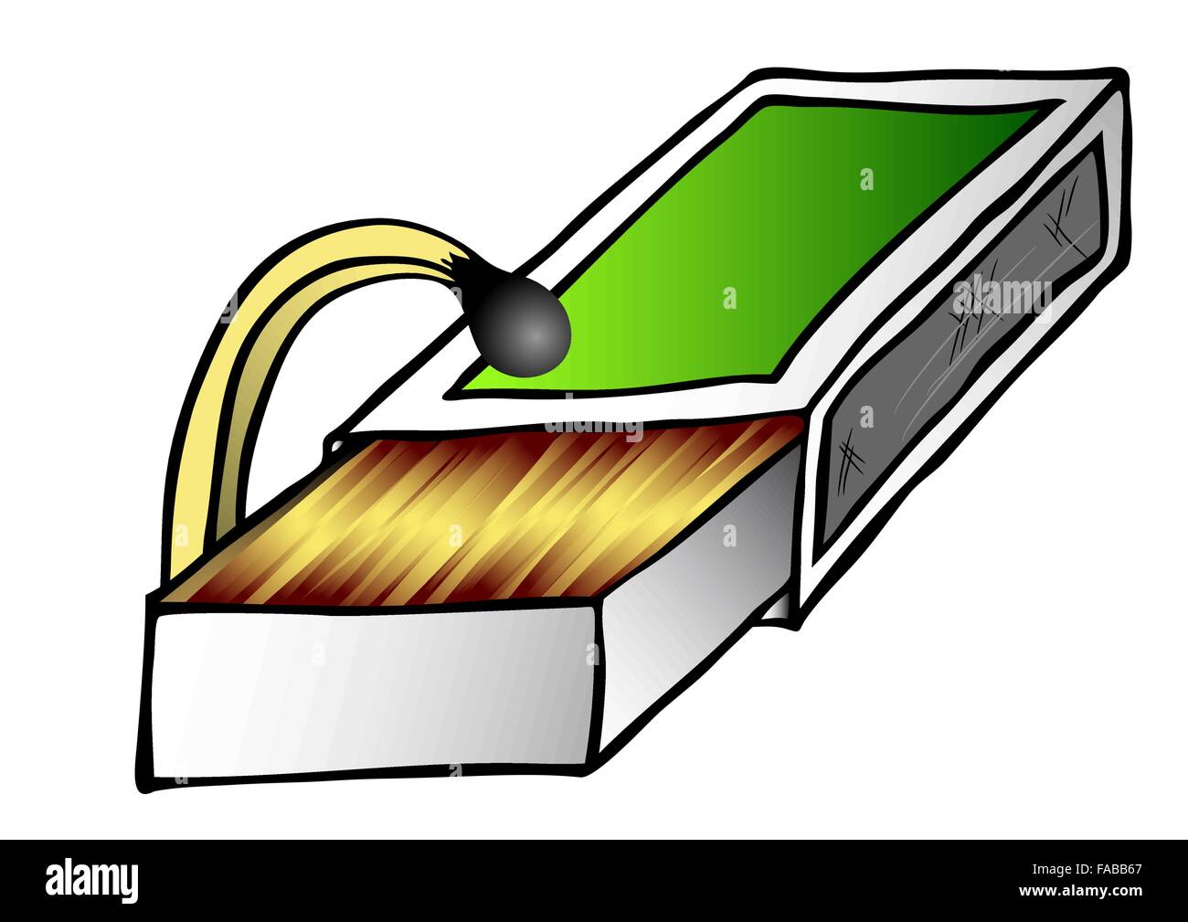 Partita per la sicurezza e la piena matchbox - cerca Illustrazione Vettoriale