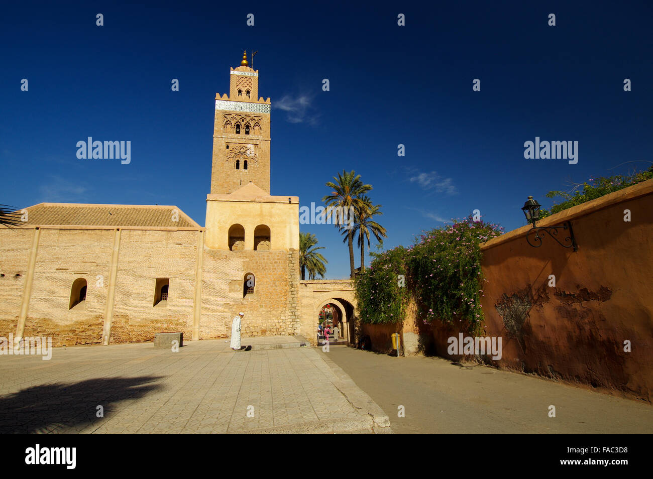 La Moschea di Koutoubia e minareto di Marrakech, Marocco Foto Stock