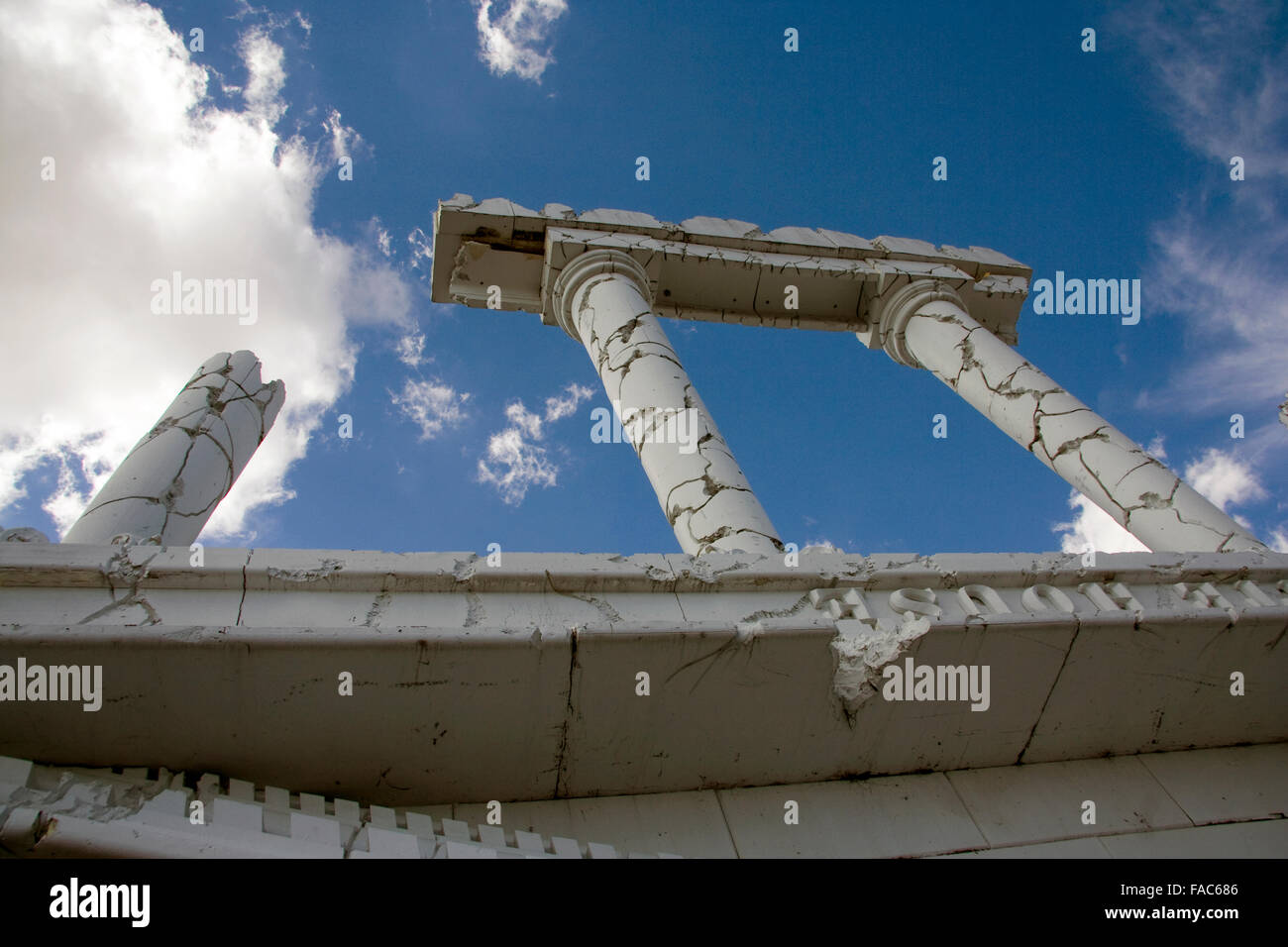 Top Secret attrazione. Wisconsin Dells. Casa bianca capovolto Foto Stock