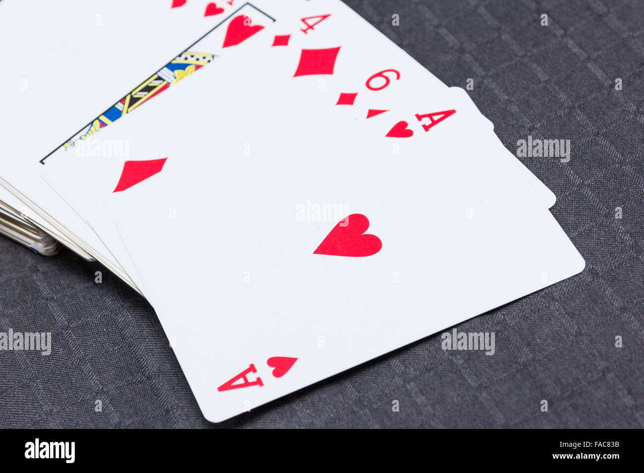 Il cartone carte da gioco per giochi di carte Foto Stock