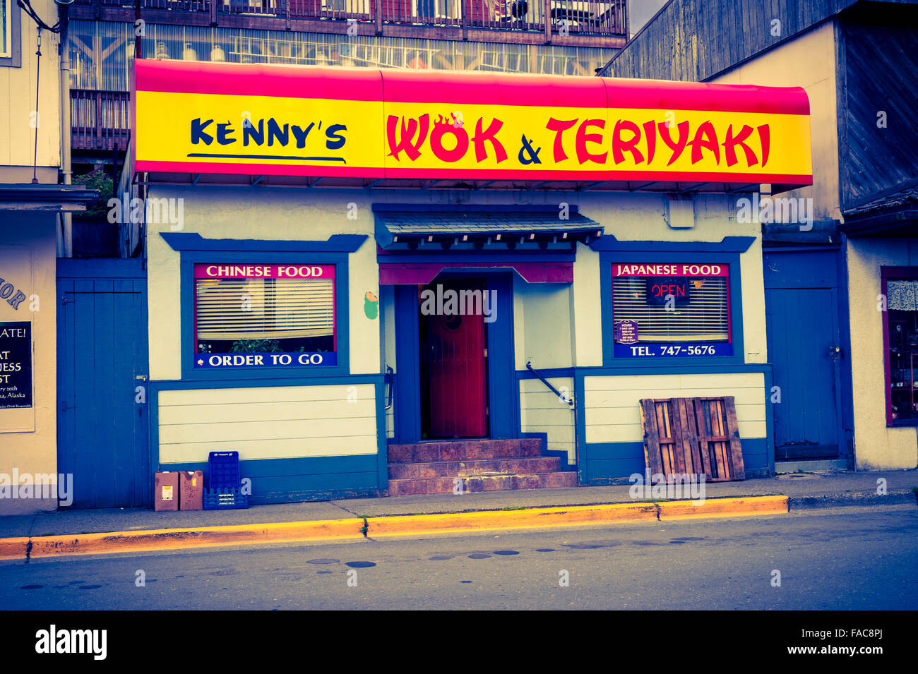 Ristorante Oriental Kenny's Wok a Sitka, Alaska, Stati Uniti. Foto Stock