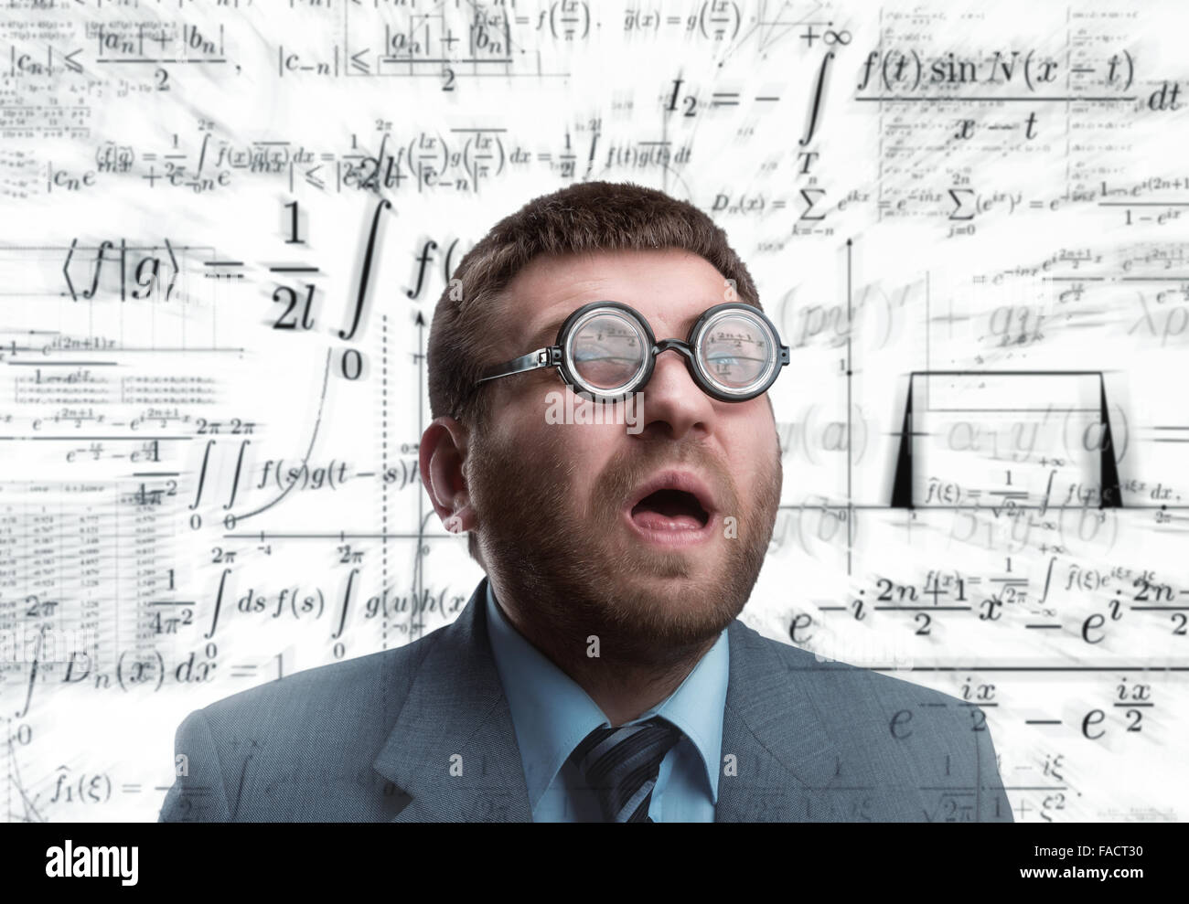 Imprenditore in bicchieri Foto Stock