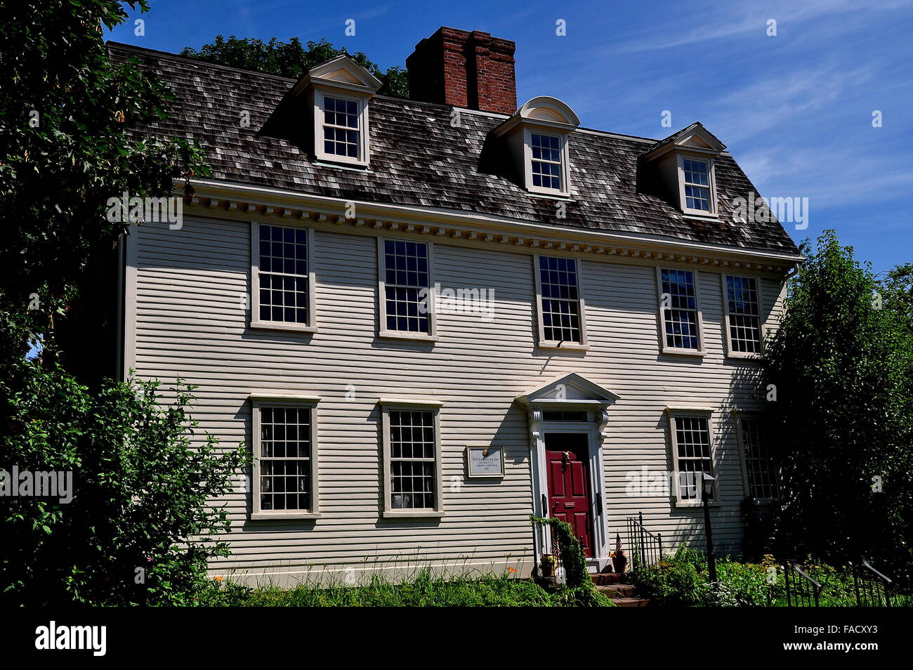 Newport, Rhode Island: Pitt Testa della Taverna, costruite prima di 1724, usato come un caffè coloniale casa a partire dal 1759 Foto Stock