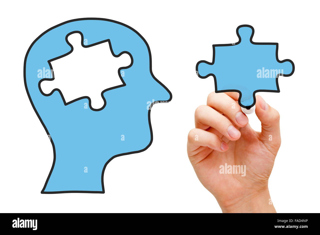 Puzzle di concetto di testa Foto Stock