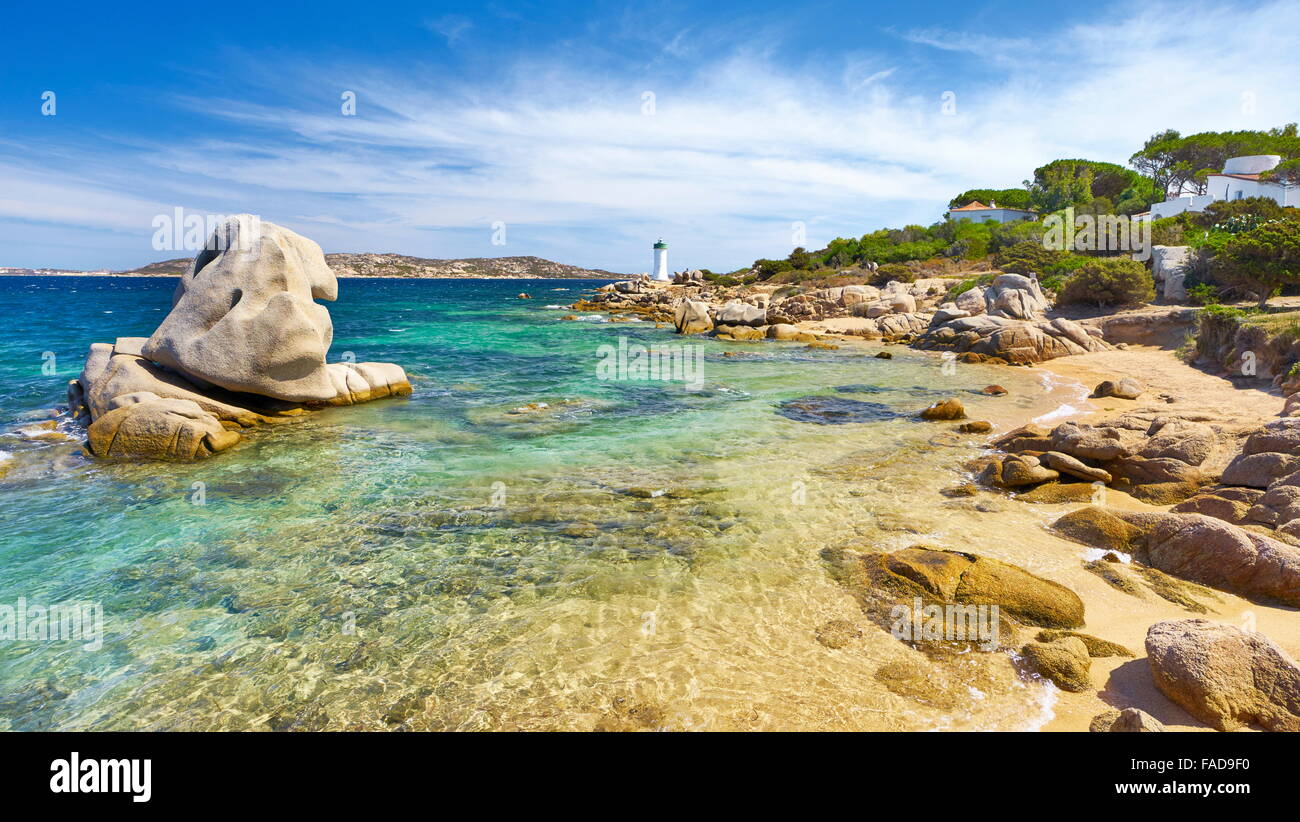 L'Isola di Sardegna - Palau spiaggia, Costa Smeralda, Italia Foto Stock