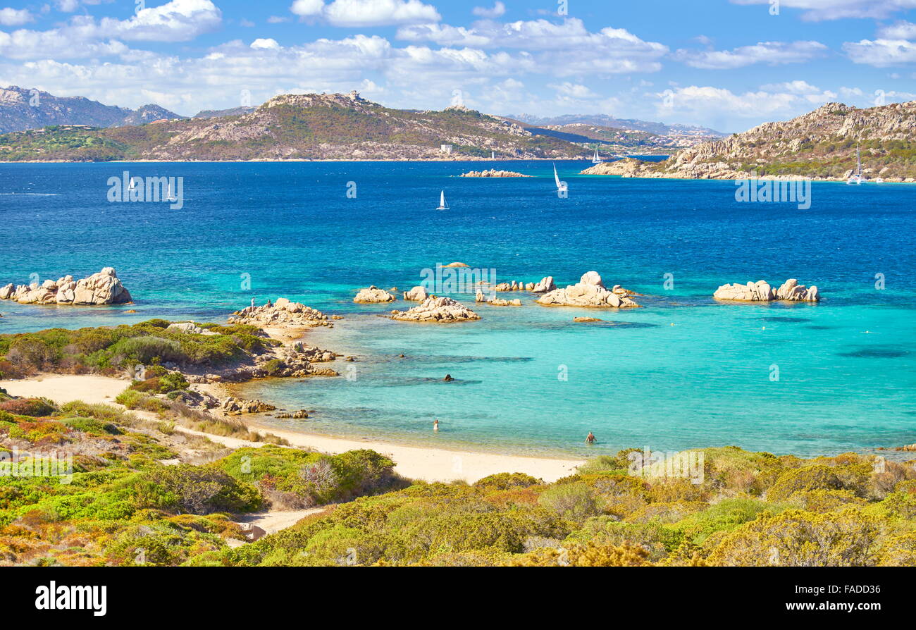Isola di Caprera, Parco Nazionale dell'Arcipelago di La Maddalena in Sardegna, Italia Foto Stock
