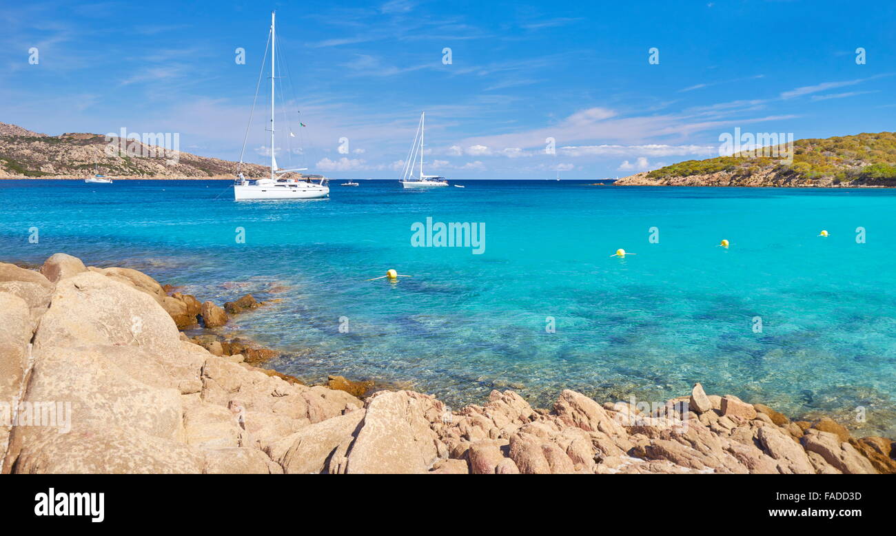 Cala Portese Beach, sull'Isola di Caprera, Sardegna, Italia Foto Stock