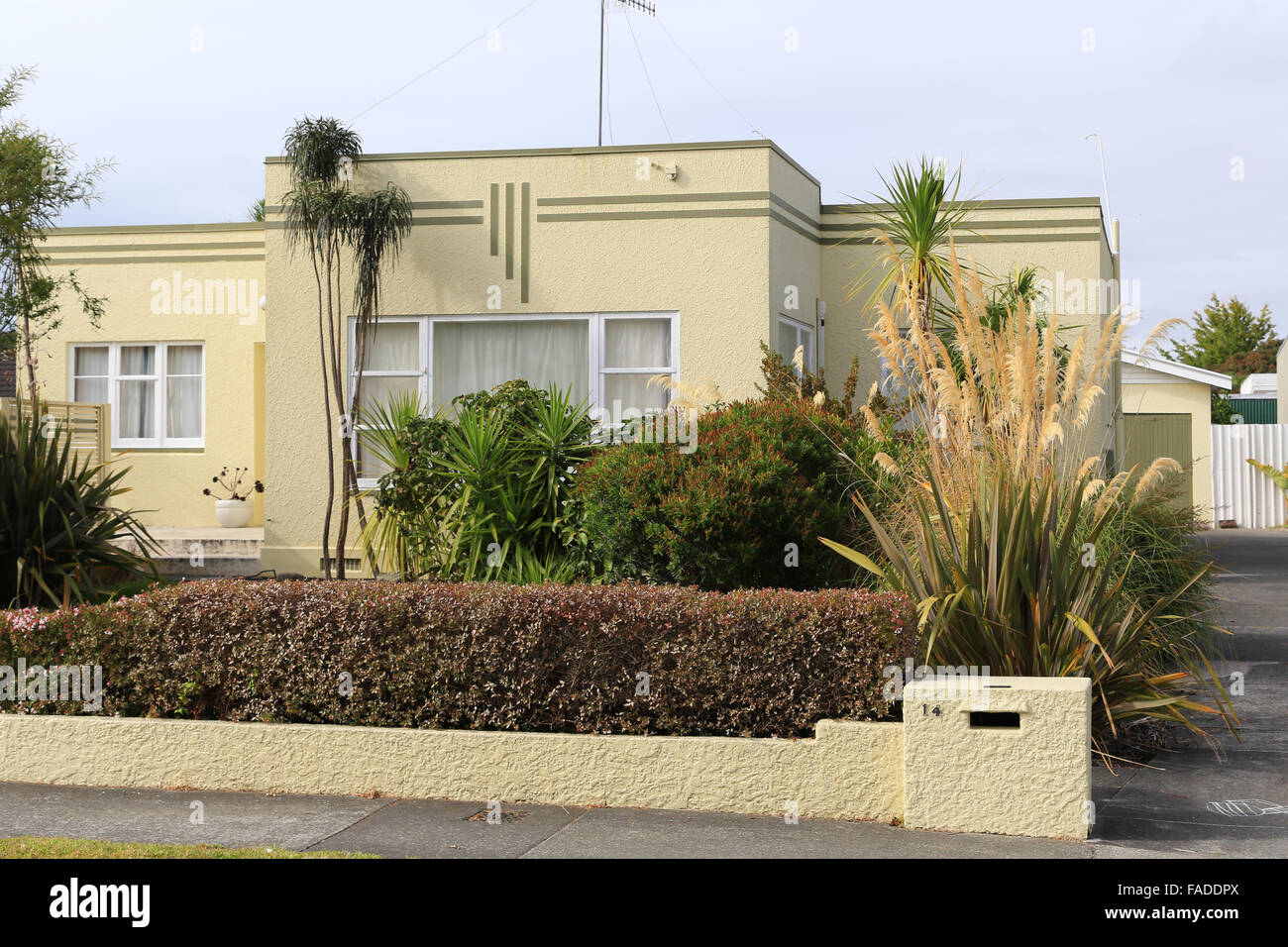 Art deco house di Napier, Hawke's Bay, Nuova Zelanda. Foto Stock