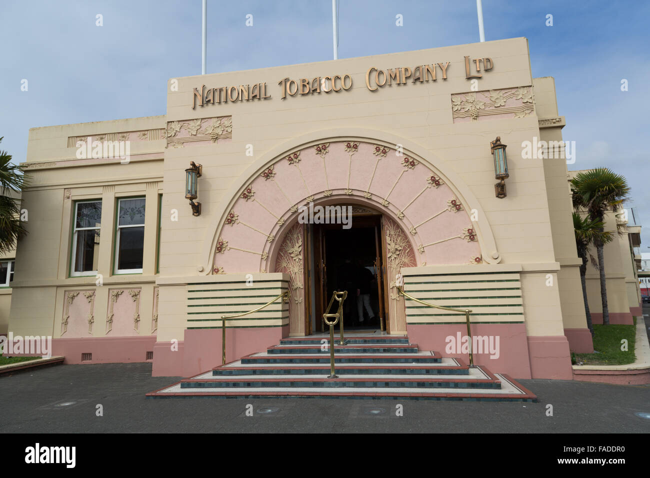 National Tobacco Company Ltd edificio art deco in Napier, Hawke's Bay, Nuova Zelanda. Foto Stock