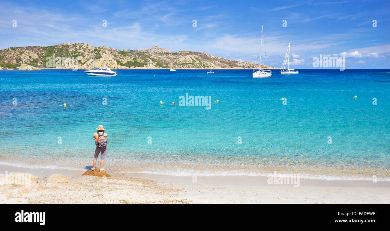 Cala Portese Beach, sull'Isola di Caprera, Italia Foto Stock