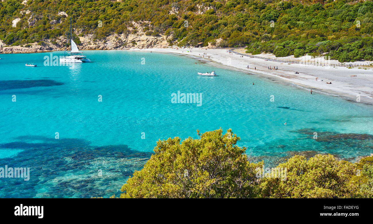 Roccapina Beach, Golfe de Roccapina, costa sudoccidentale, Corsica, Francia Foto Stock