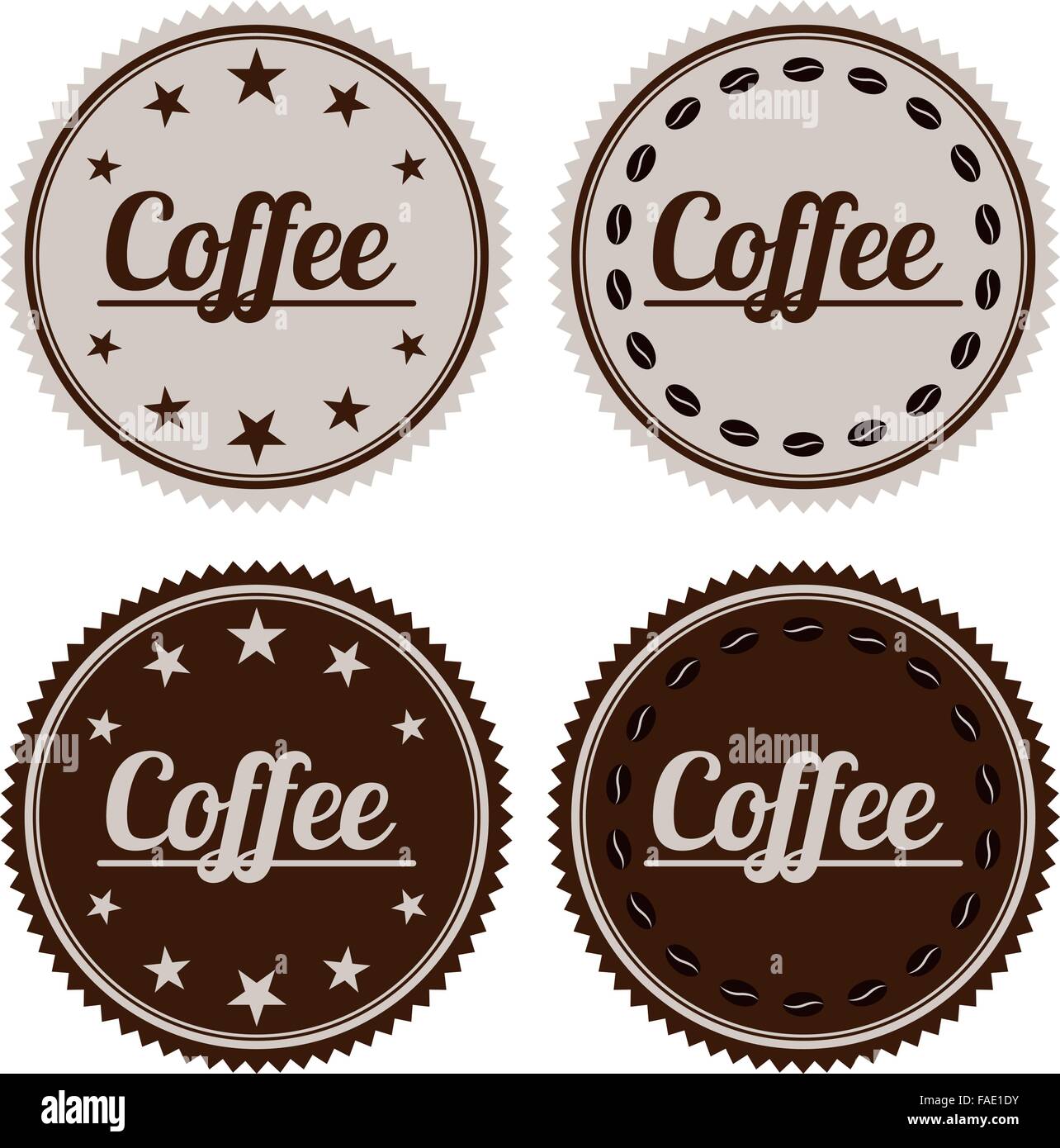 Illustrazione vettoriale di un banner di caffè Illustrazione Vettoriale