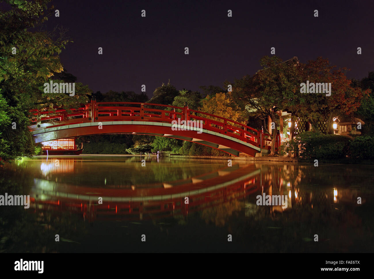 Kyoto Garden a morti di notte Foto Stock