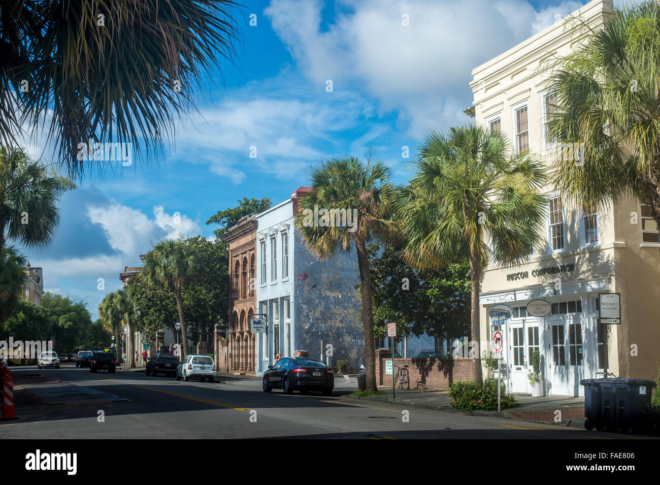Street view a Charleston, Carolina del Sud Foto Stock