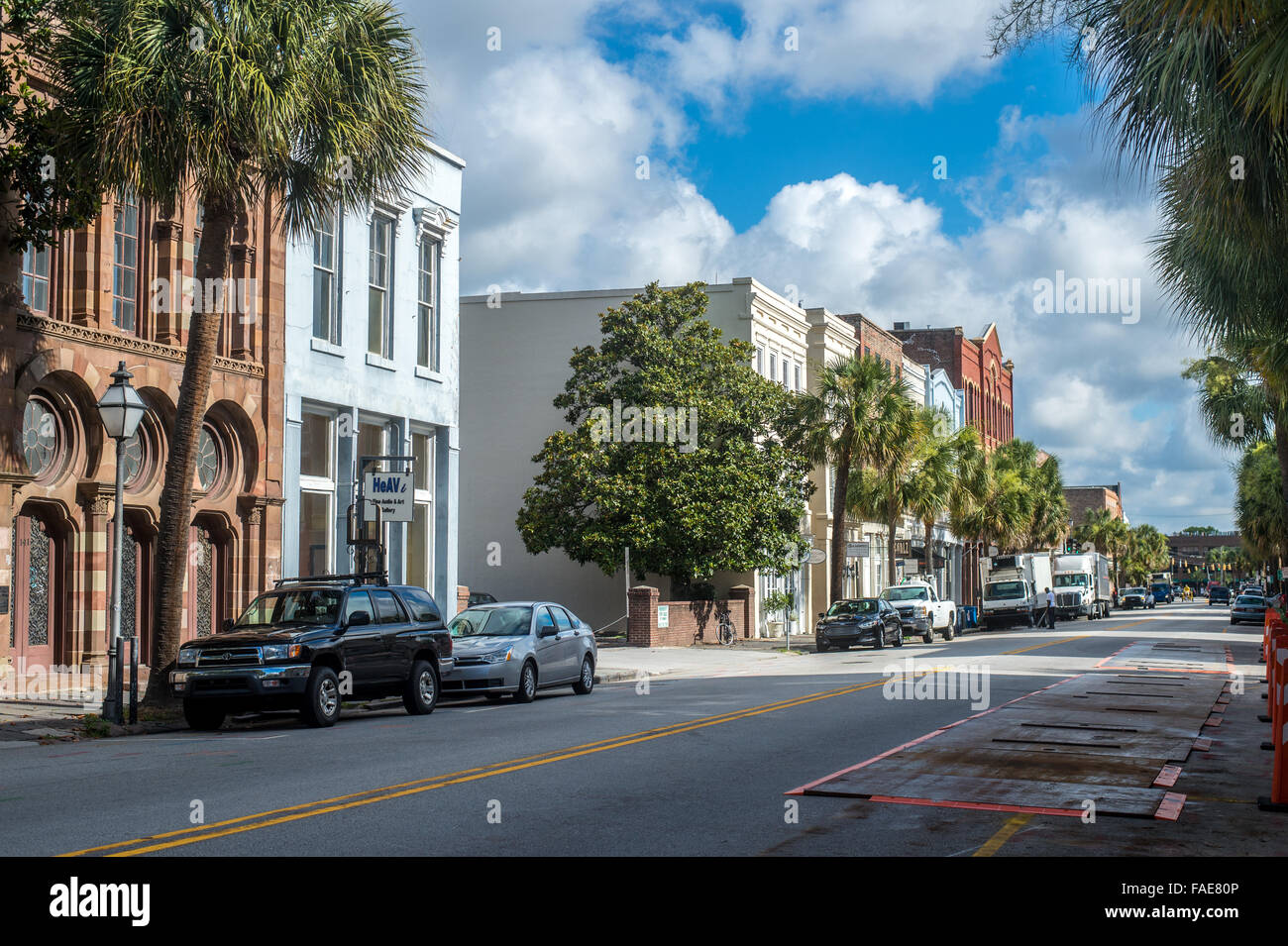 Street view a Charleston, Carolina del Sud Foto Stock