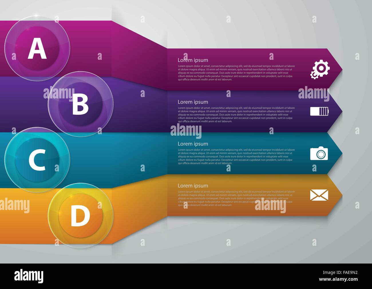 Illustrazione Vettoriale infographics freccia di banda Illustrazione Vettoriale