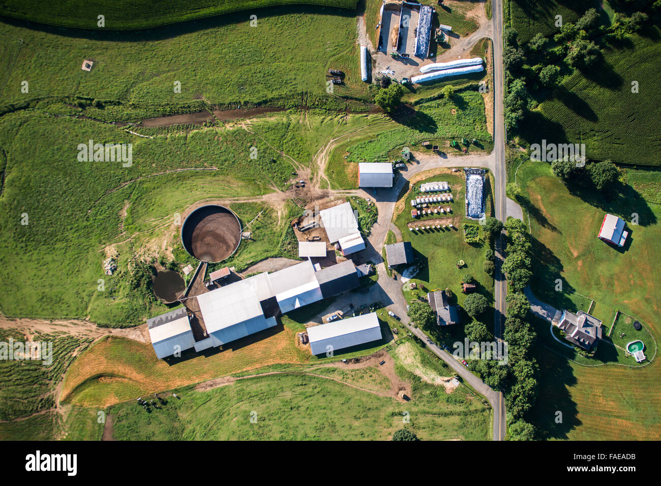 Harford County antenne vista aerea del Maryland Terreni agricoli Foto Stock