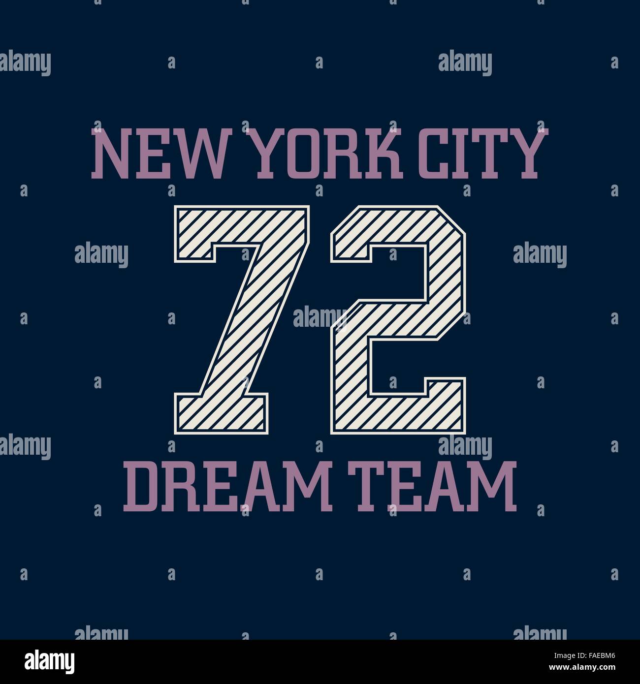New York City tipografia, t-shirt graphics Illustrazione Vettoriale