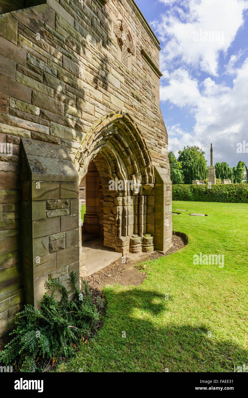 Kelso Abbey, Roxburghe chiostro Foto Stock