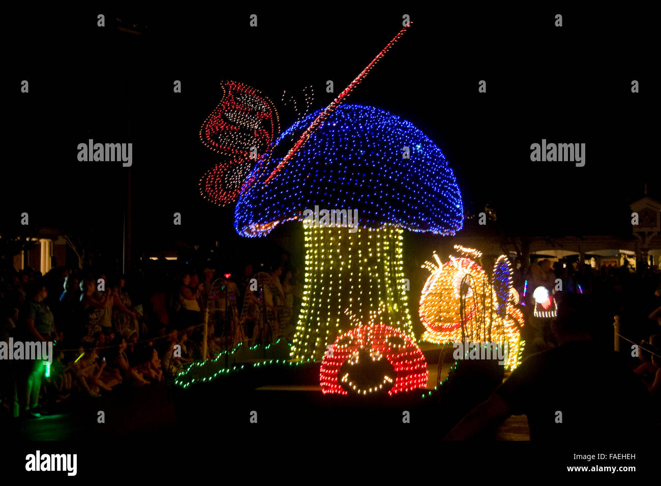 Main Street Parade elettrico, il Regno Magico di Disney World Foto Stock