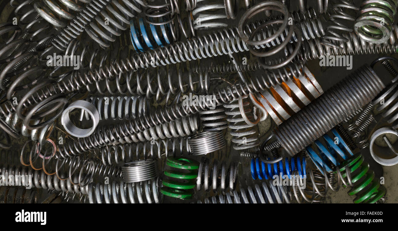 Assortimento di molle di compressione Foto Stock