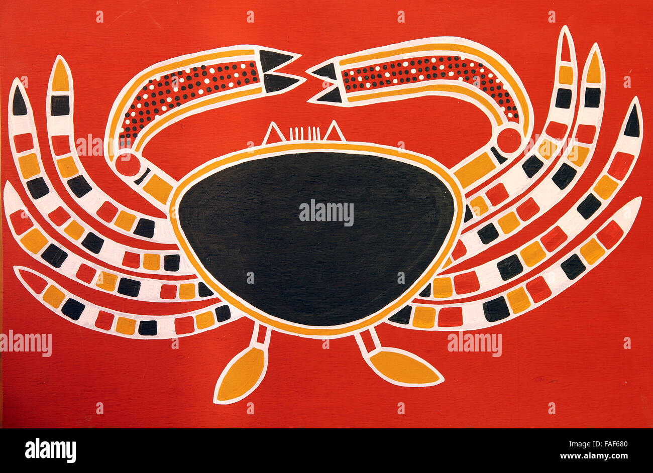 Stile aborigena artwork Foto Stock