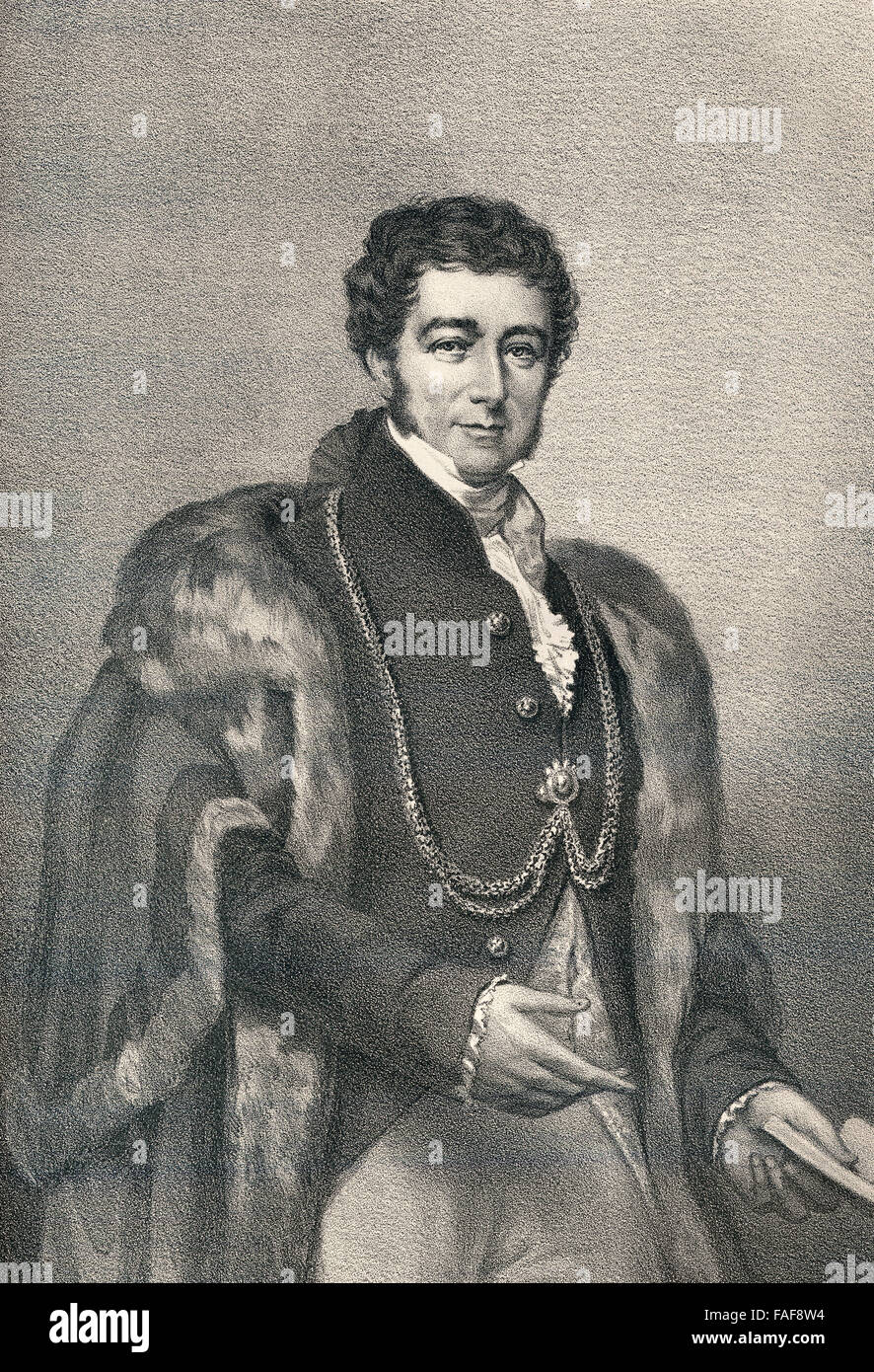 Sir Peter Laurie, 1778-1861, un uomo politico britannico, Lord Mayor di Londra Foto Stock