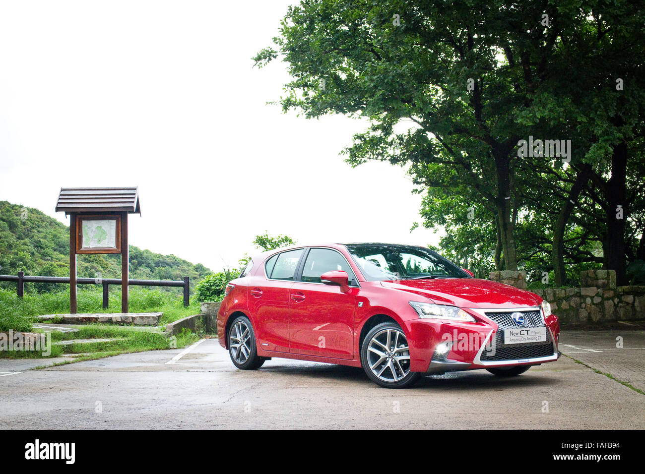 Hong Kong Cina 15 maggio 2014 : Lexus CT200h F-Sport Test Drive Il 20 maggio 2014 a Hong Kong. Foto Stock