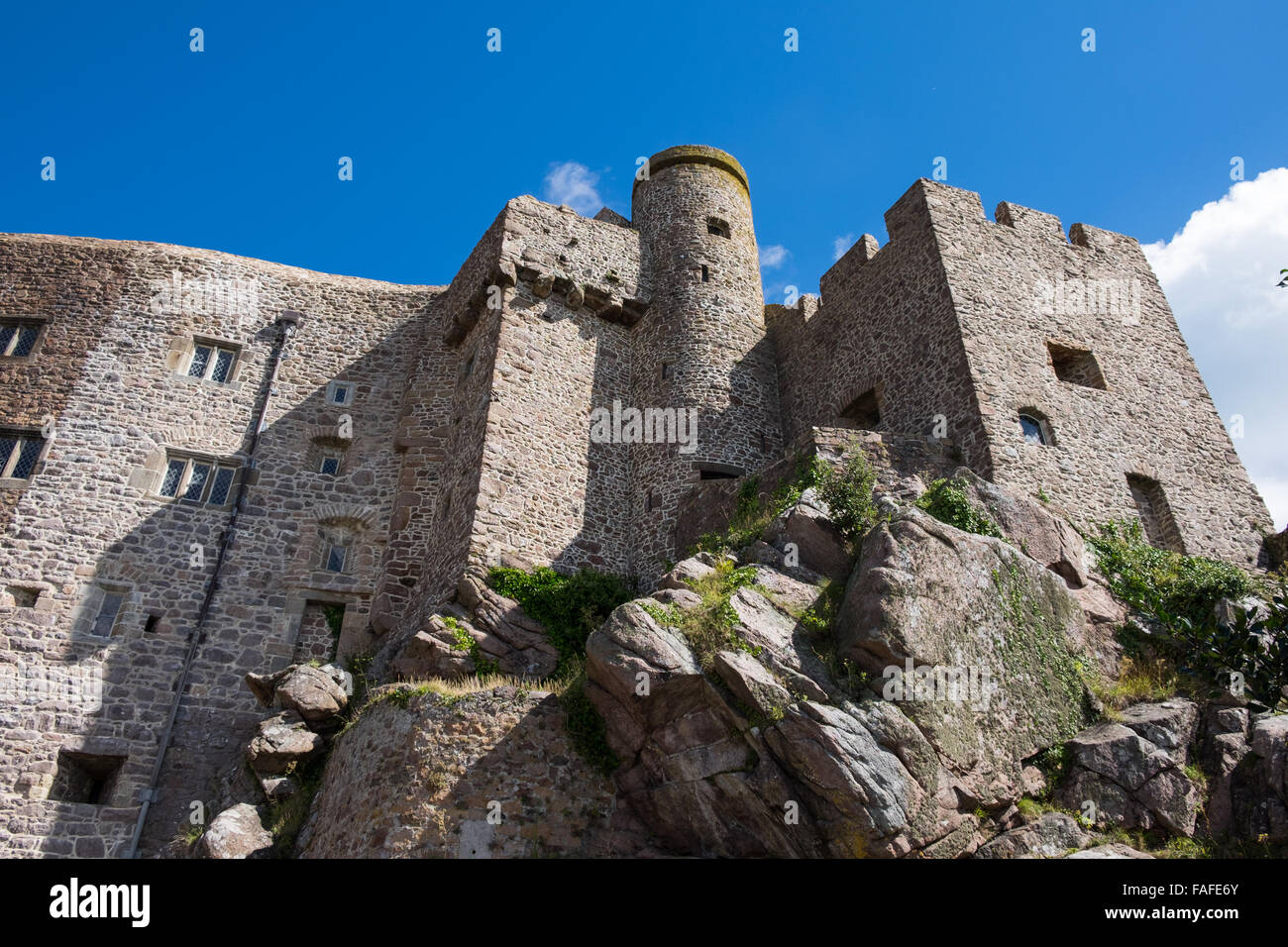 Castello di Mont Orgueil, Jersey, Isole del Canale Foto Stock