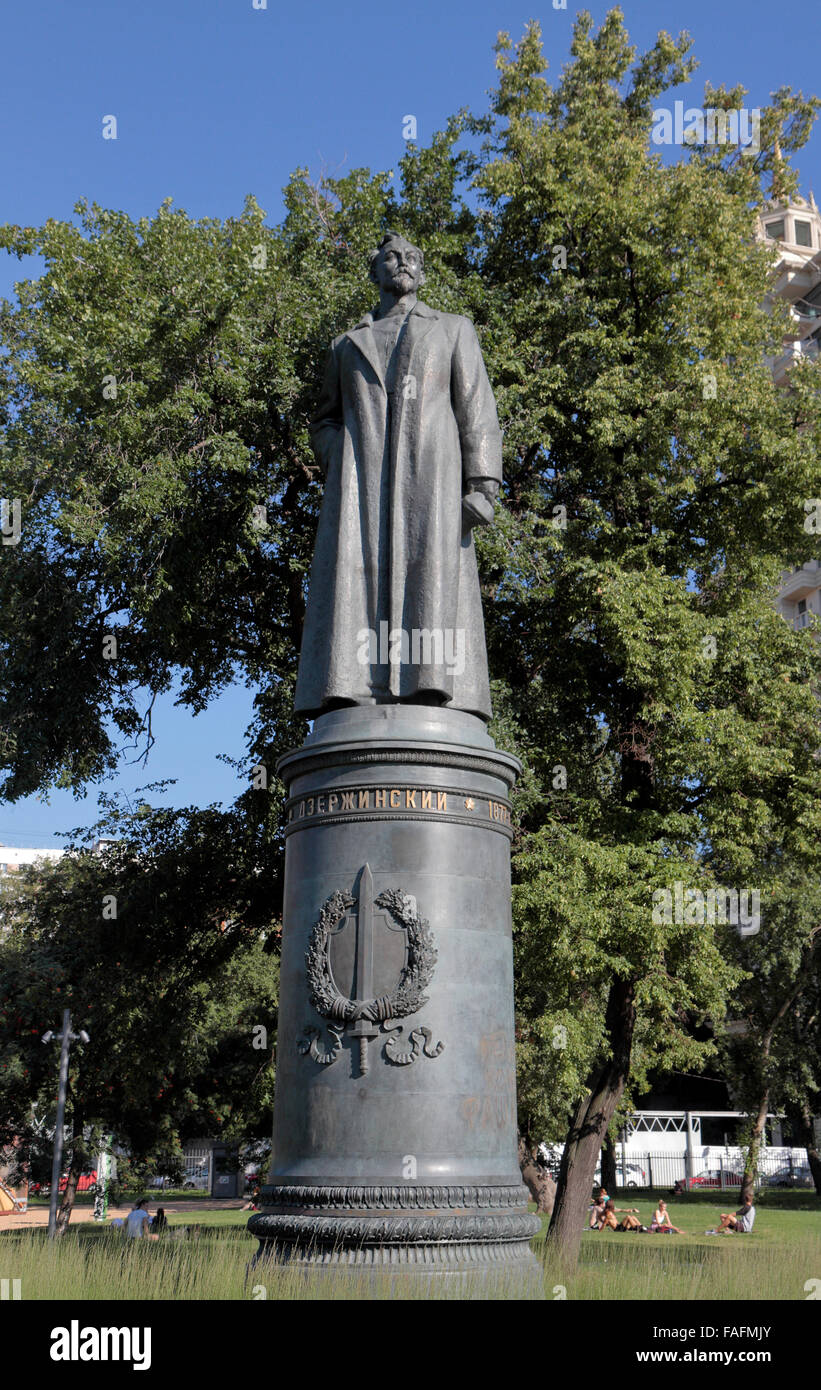 Statua di Felix Dzerzhinsky, sovietica di statista al monumento caduti Park (parco Muzeon delle Arti), Mosca, Russia. Foto Stock