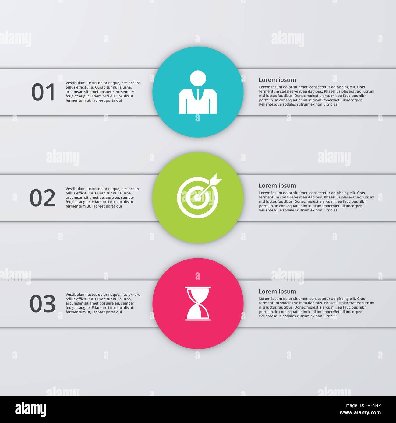 Illustrazione Vettoriale infographics tre opzioni. Illustrazione Vettoriale